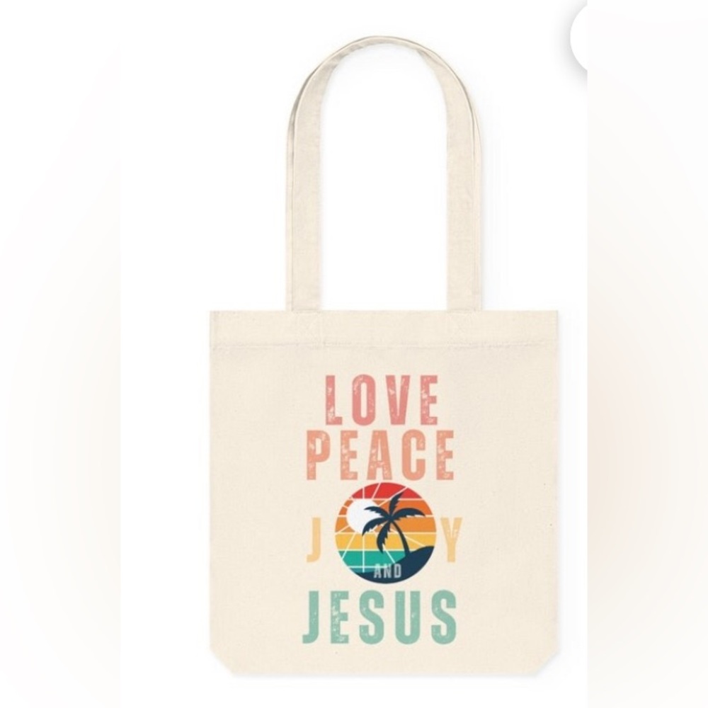 Love Peace Joy & Jesus Eco-friendly Tote